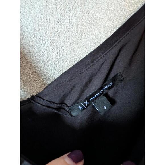 ARMANI EXCHANGE multicolor stripe sequin one sleeve mini dress sz 6 - Picture 4 of 7